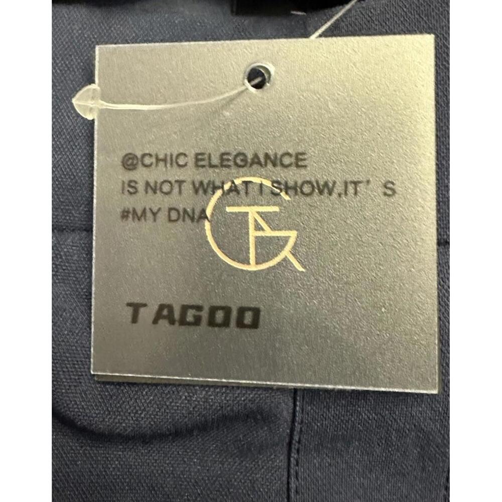NWT Tagoo Womens Elastic Waist Navy Blue Skinny Pull On Casual Pants Size 3XL - Picture 7 of 10